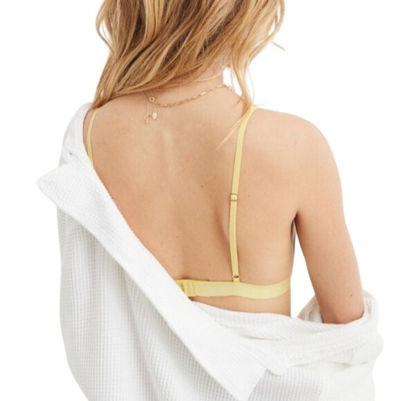 NEW Aerie Velvet Stripe Triangle‎ Bralette/Bra Batalia Green Size L - Picture 3 of 10